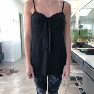 Black tank top with bow